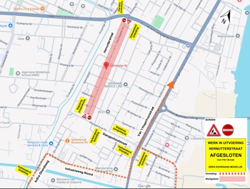Afsluiting Hernhutterstraat